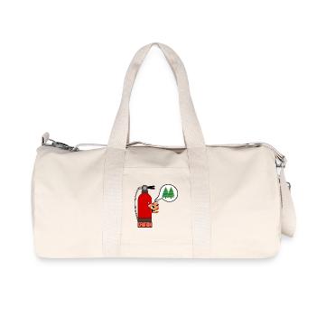 ATTENTION FEU DE SAPIN DE NOËL - Sac de sport en toile recyclée Stanley/Stella - blanc naturel - Devant