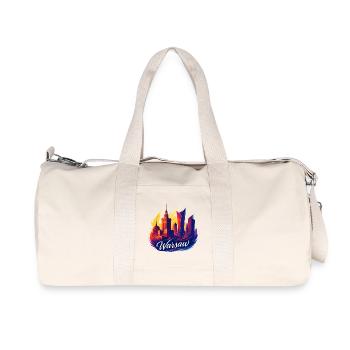 Warsaw magnificent capital Poland Polska Gesche - Recycled Canvas Sports Bag by Stanley/Stella - natural - Front