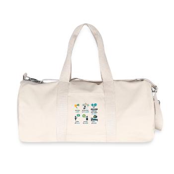 Playful Graphic Padel - Recycled Canvas Sports Bag by Stanley/Stella - natural - Front