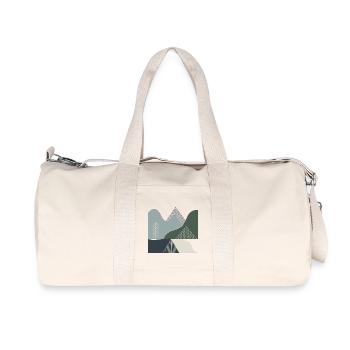 Geometrische Berglandschaften - Recycelte Canvas-Sporttasche von Stanley/Stella - Naturweiß - Vorne