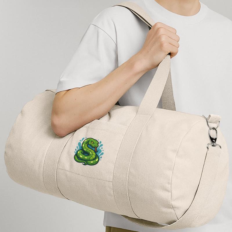 Arbre vert Python serpent en vague Sac de sport en toile recyclée Stanley/Stella