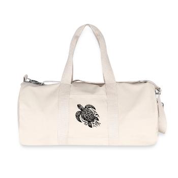 Tradition meets modern turtle tattoo - Recycled Canvas Sports Bag by Stanley/Stella - natural - Front