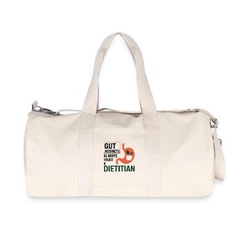 Vertrauen Sie einem Ernährungsberater für Darmgesundheit Ernährungsexperte - Recycelte Canvas-Sporttasche von Stanley/Stella - Naturweiß - Vorne