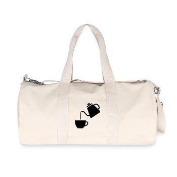 Pour Over Kaffee Kanne Minimalistisch - Recycelte Canvas-Sporttasche von Stanley/Stella - Naturweiß - Vorne