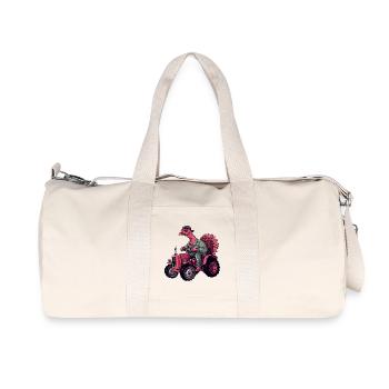 Truthahn Traktor Farmer - Recycelte Canvas-Sporttasche von Stanley/Stella - Naturweiß - Vorne