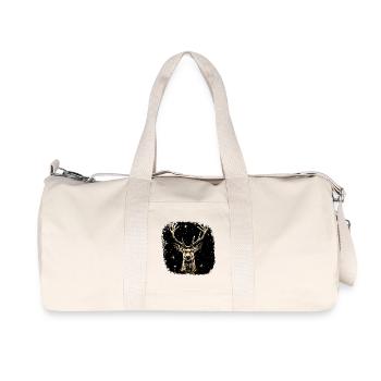 Beaux cerfs - Sac de sport en toile recyclée Stanley/Stella - blanc naturel - Devant