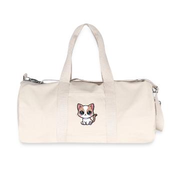 Charme de chaton Calico Kawaii - Sac de sport en toile recyclée Stanley/Stella - blanc naturel - Devant