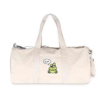 Little frog says sup - Recycled Canvas Sports Bag by Stanley/Stella - natural - Front