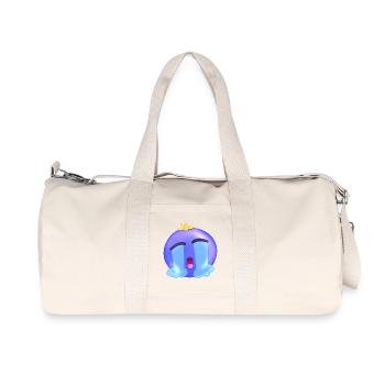 Sad Blue Purple Christmas Ball - Recycled Canvas Sports Bag by Stanley/Stella - natural - Front