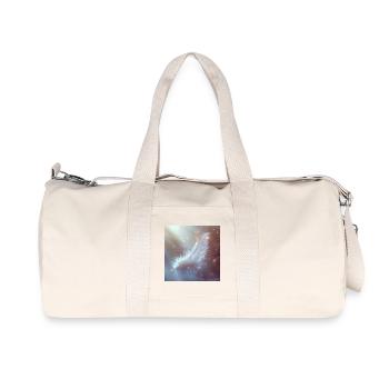 Ethereal Feather Luminous – Symbol of Light - Recycled Canvas Sports Bag by Stanley/Stella - natural - Front