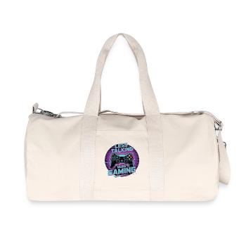 Less Talking More Gaming - Recycled Canvas Sports Bag by Stanley/Stella - natural - Front