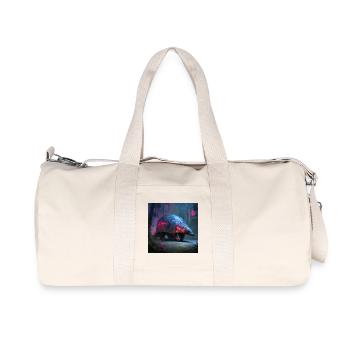 Art de science-fiction néon dans la jungle pangolin cyberpunk - Sac de sport en toile recyclée Stanley/Stella - blanc naturel - Devant