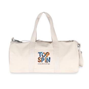 Tennis Top Spin – Conception de puissance pour de vrais fans - Sac de sport en toile recyclée Stanley/Stella - blanc naturel - Devant