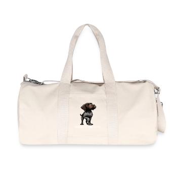 Sprich mit der Pfote Deutsch Drahthaar Drahthaare - Recycelte Canvas-Sporttasche von Stanley/Stella - Naturweiß - Vorne