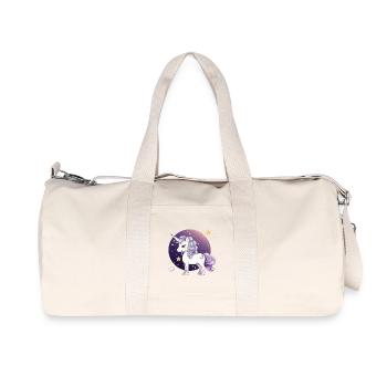 Stardust unicorn in the night circle - Recycled Canvas Sports Bag by Stanley/Stella - natural - Front