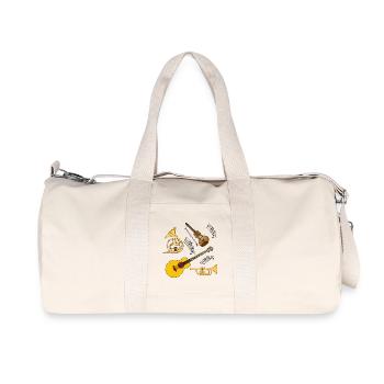 Instruments de musique - Sac de sport en toile recyclée Stanley/Stella - blanc naturel - Devant