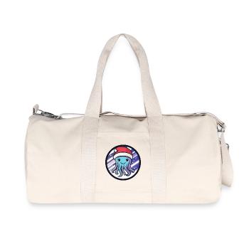 Octopus with Santa hat - Recycled Canvas Sports Bag by Stanley/Stella - natural - Front