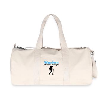 Hiking is my therapy. Running, Nature, Outdoor - Recycled Canvas Sports Bag by Stanley/Stella - natural - Front