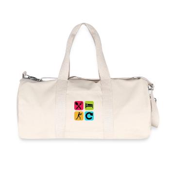 Eat Sleep Boxing Repeat Funny Quote Fighter - Recycled Canvas Sports Bag by Stanley/Stella - natural - Front