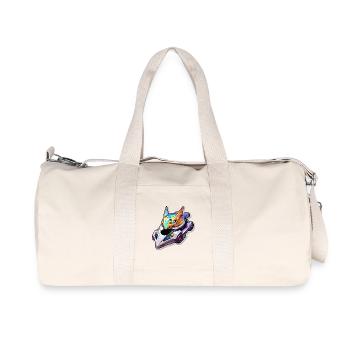 Neon Rennhelm Drachenstil - Recycelte Canvas-Sporttasche von Stanley/Stella - Naturweiß - Vorne
