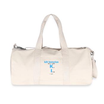 I prefer to use my brain – no AI interest - Recycled Canvas Sports Bag by Stanley/Stella - natural - Front