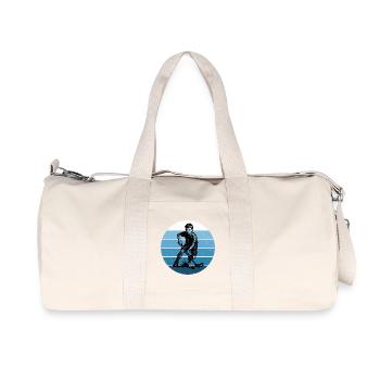 Iconic floorball motif - Recycled Canvas Sports Bag by Stanley/Stella - natural - Front