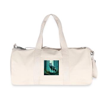 Wood wolf in the cloud forest - Recycled Canvas Sports Bag by Stanley/Stella - natural - Front