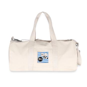 B pour Lettres d’abeille à l’école primaire - Sac de sport en toile recyclée Stanley/Stella - blanc naturel - Devant