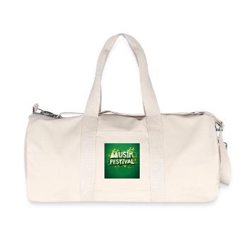 Green Music Festival Motif - Recycled Canvas Sports Bag by Stanley/Stella - natural - Front