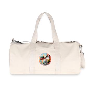 Le lapin de Pâques dans un coin de la ville - Joyeuses Pâques avec le lapin de Pâques - Sac de sport en toile recyclée Stanley/Stella - blanc naturel - Devant