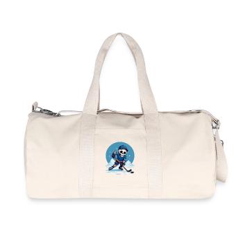 Skelett Eishockeyspieler Nummer 99 Wintersport - Recycled Canvas Sports Bag by Stanley/Stella - natural - Front