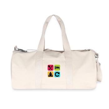 Mange, dors Yoga Répète une citation drôle Zen - Sac de sport en toile recyclée Stanley/Stella - blanc naturel - Devant