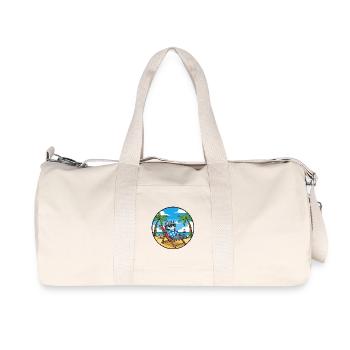 Coole Wolf Beach Urlaubs-Sommervibes - Recycelte Canvas-Sporttasche von Stanley/Stella - Naturweiß - Vorne