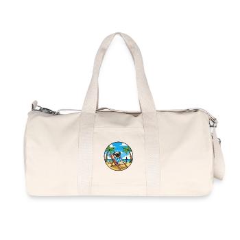 Cool Pug Beach Vacation Summer Vibes - Recycled Canvas Sports Bag by Stanley/Stella - natural - Front