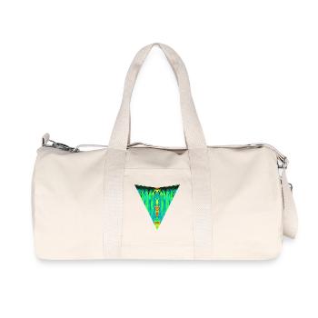 Digital Totem, Neon Guardian, Symmetry Beast - Recycled Canvas Sports Bag by Stanley/Stella - natural - Front