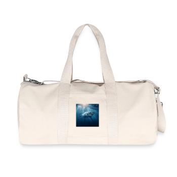 Great White Shark in Sunlight Design Ocean - Recycled Canvas Sports Bag by Stanley/Stella - natural - Front