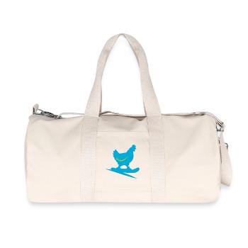 Drôles poules d’hiver en snowboard - Sac de sport en toile recyclée Stanley/Stella - blanc naturel - Devant