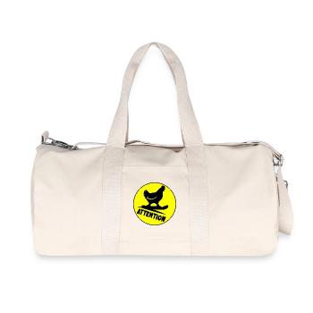 Enfants qui font du snowboard Attention Chicken - Sac de sport en toile recyclée Stanley/Stella - blanc naturel - Devant