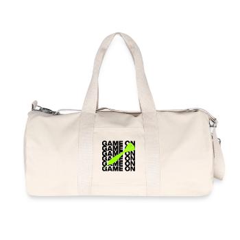 On y va : Attaque à la fléchette ! CENT quatrevingt, flèche verte - Sac de sport en toile recyclée Stanley/Stella - blanc naturel - Devant