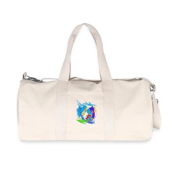 Colorful Chaos Colored Sketches - Recycled Canvas Sports Bag by Stanley/Stella - natural - Front