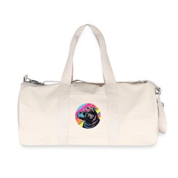 Hippo Sonnenbrillen Popart - Recycelte Canvas-Sporttasche von Stanley/Stella - Naturweiß - Vorne