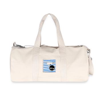 W for Whale - Recycled Canvas Sports Bag by Stanley/Stella - natural - Front