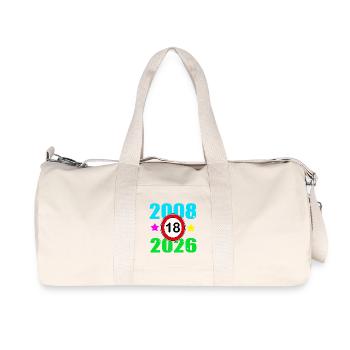 18th birthday 2026 - Recycled Canvas Sports Bag by Stanley/Stella - natural - Front