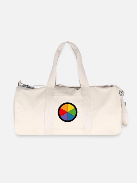 Regenbogen Farbkreis - Recycelte Canvas-Sporttasche von Stanley/Stella - Naturweiß