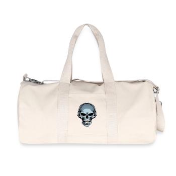 Skull with headphones illustration - Recycled Canvas Sports Bag by Stanley/Stella - natural - Front