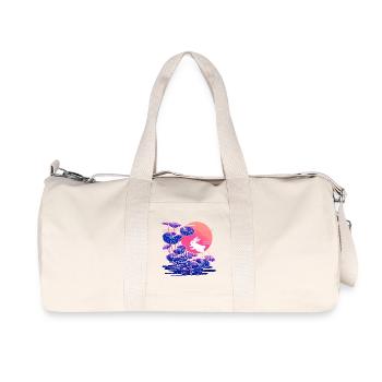 Neon bunny lotus forest in the evening light - Recycled Canvas Sports Bag by Stanley/Stella - natural - Front