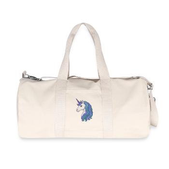 Pastel Unicorn Mane Portrait - Recycled Canvas Sports Bag by Stanley/Stella - natural - Front