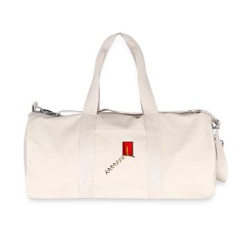 TREPPENHAUS - Recycelte Canvas-Sporttasche von Stanley/Stella - Naturweiß - Vorne