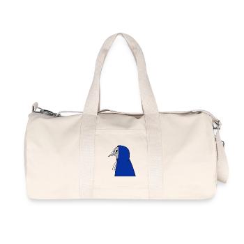 Pigeon in a Hoodie – Urban Minimal Illustration - Recycled Canvas Sports Bag by Stanley/Stella - natural - Front