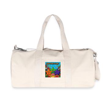 Bande d’Étoiles de mer Amies Étoiles Sous-marines - Sac de sport en toile recyclée Stanley/Stella - blanc naturel - Devant